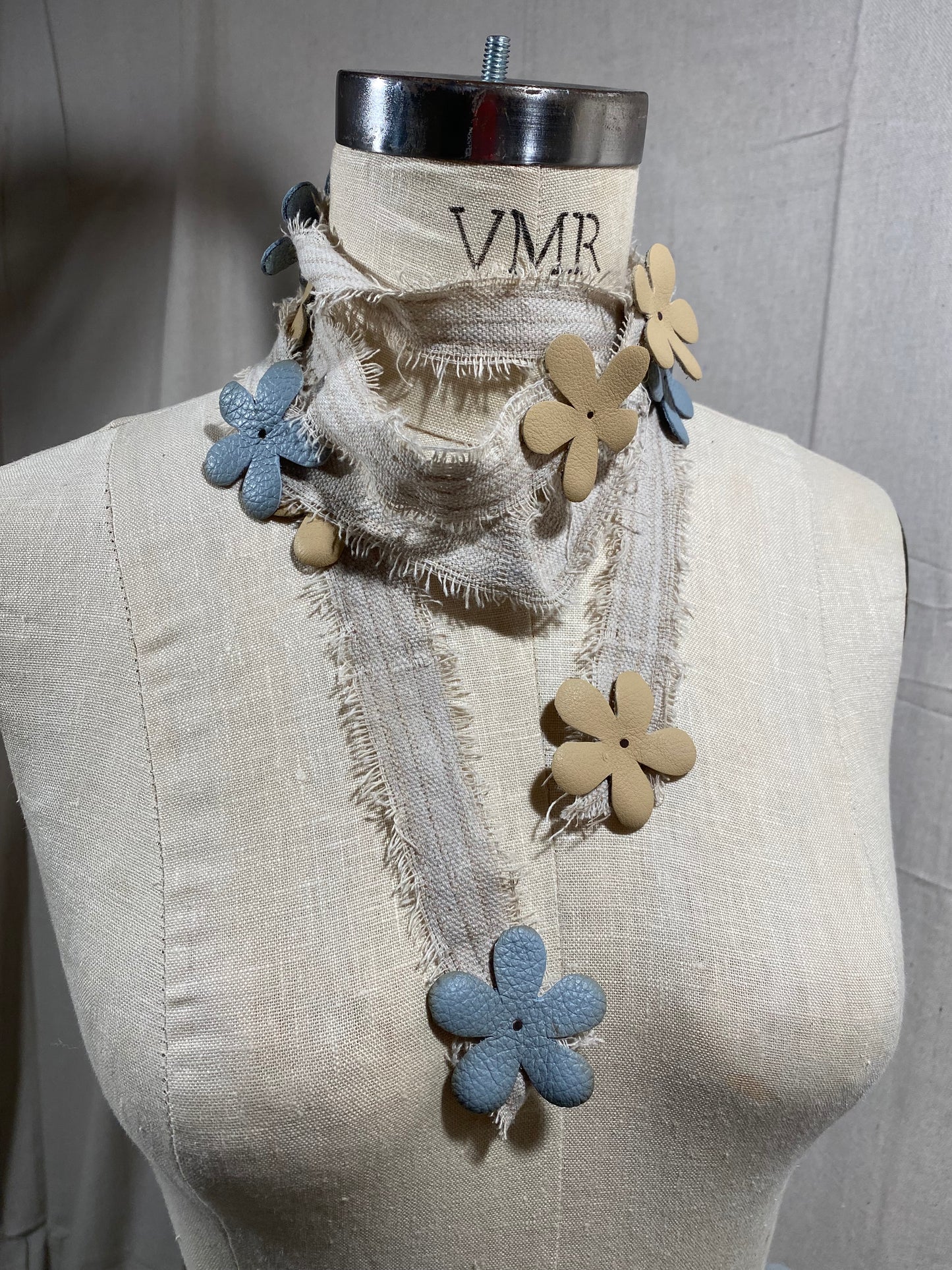 CharleyGirl Linen and Leather Necklace