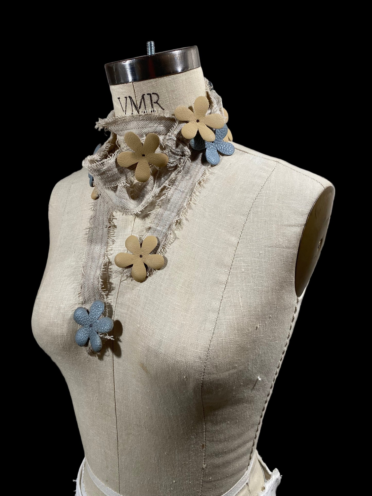 CharleyGirl Linen and Leather Necklace