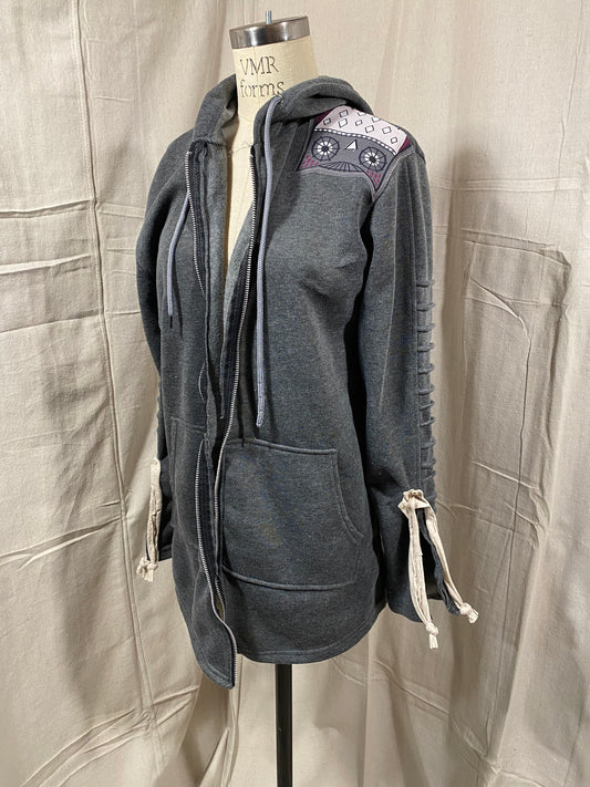 Owl Polar Fleece Zipper Up Hoodie