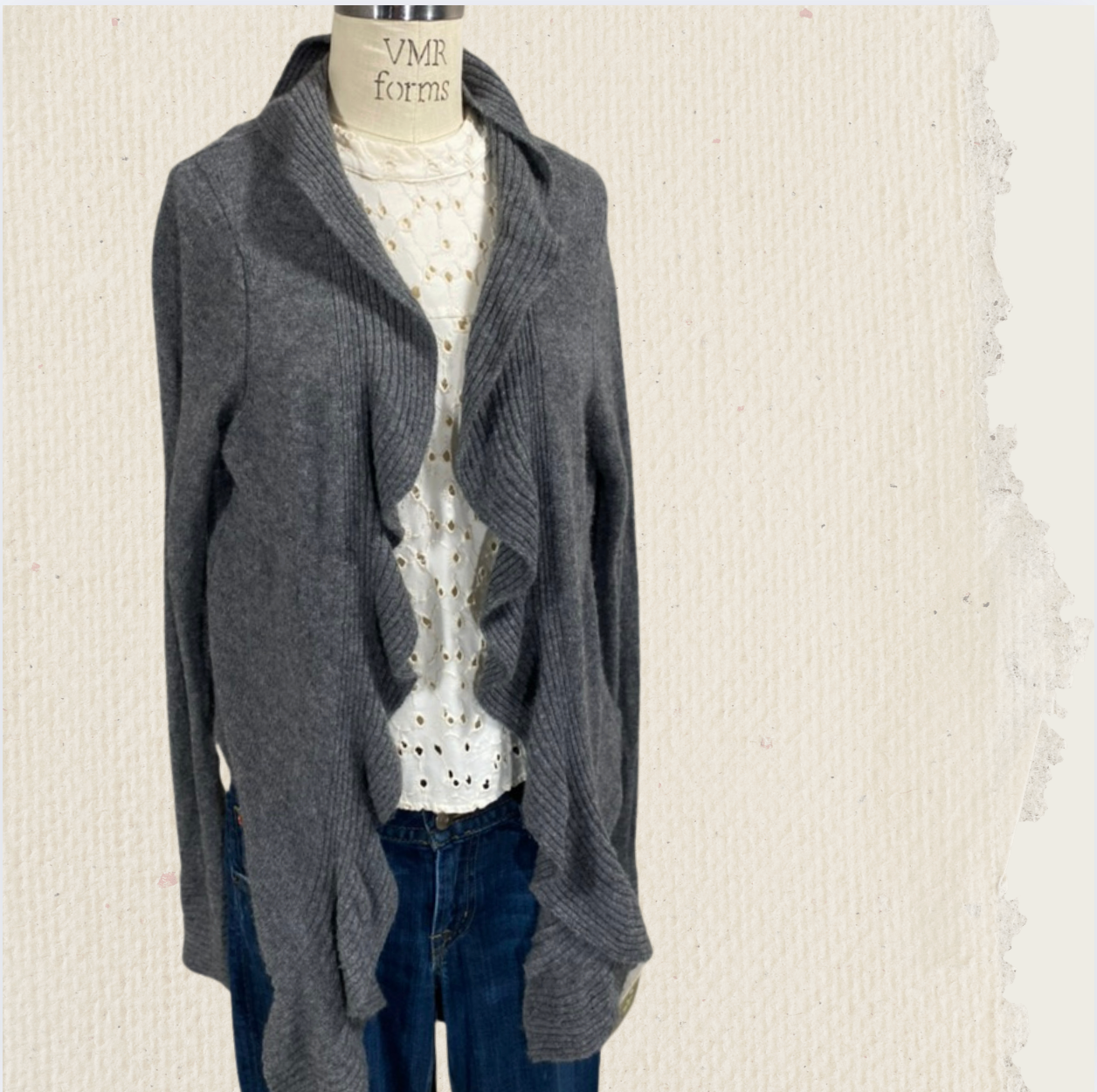 Grey Flowy Sweater